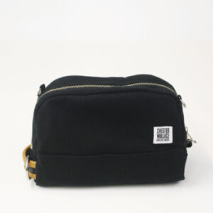 Small Format bag- Black waxed canvas